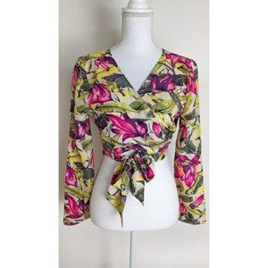Zimmermann Floral Bermuda Silk Wrap Bloe Size 2